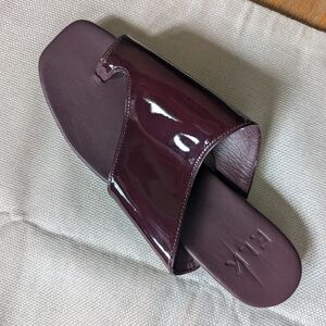 Burgundy Slide Sandals